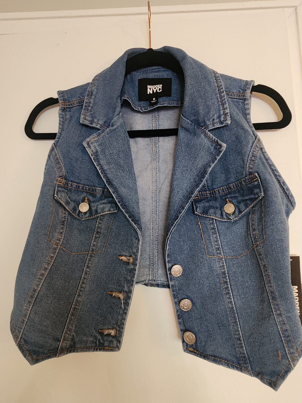 Crop Denim Vest